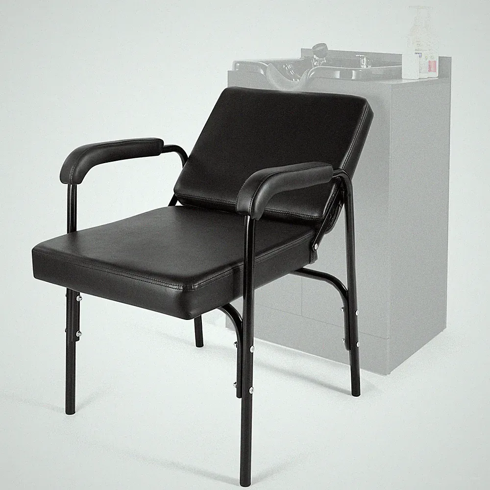 Black Recliner Barber Chair Shampoo Styling Hair Spa Beauty Salon Equipment