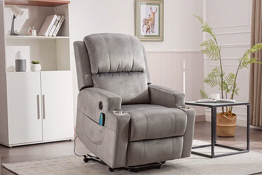 Electric Power Lift Recliner Chair Sofa with Massage and Heat For Elderly Remote